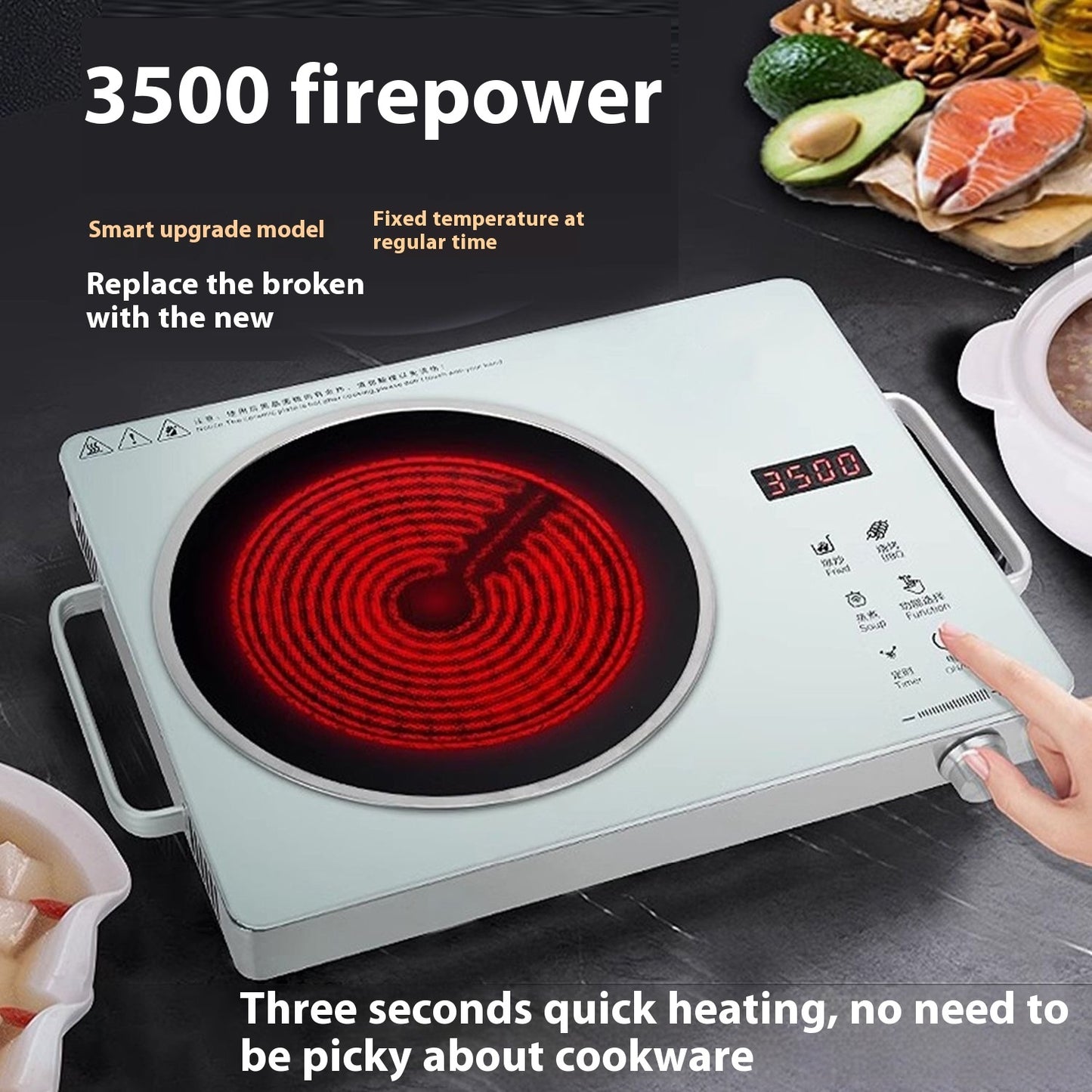 Electric Ceramic Stove Household High-power Microcrystalline