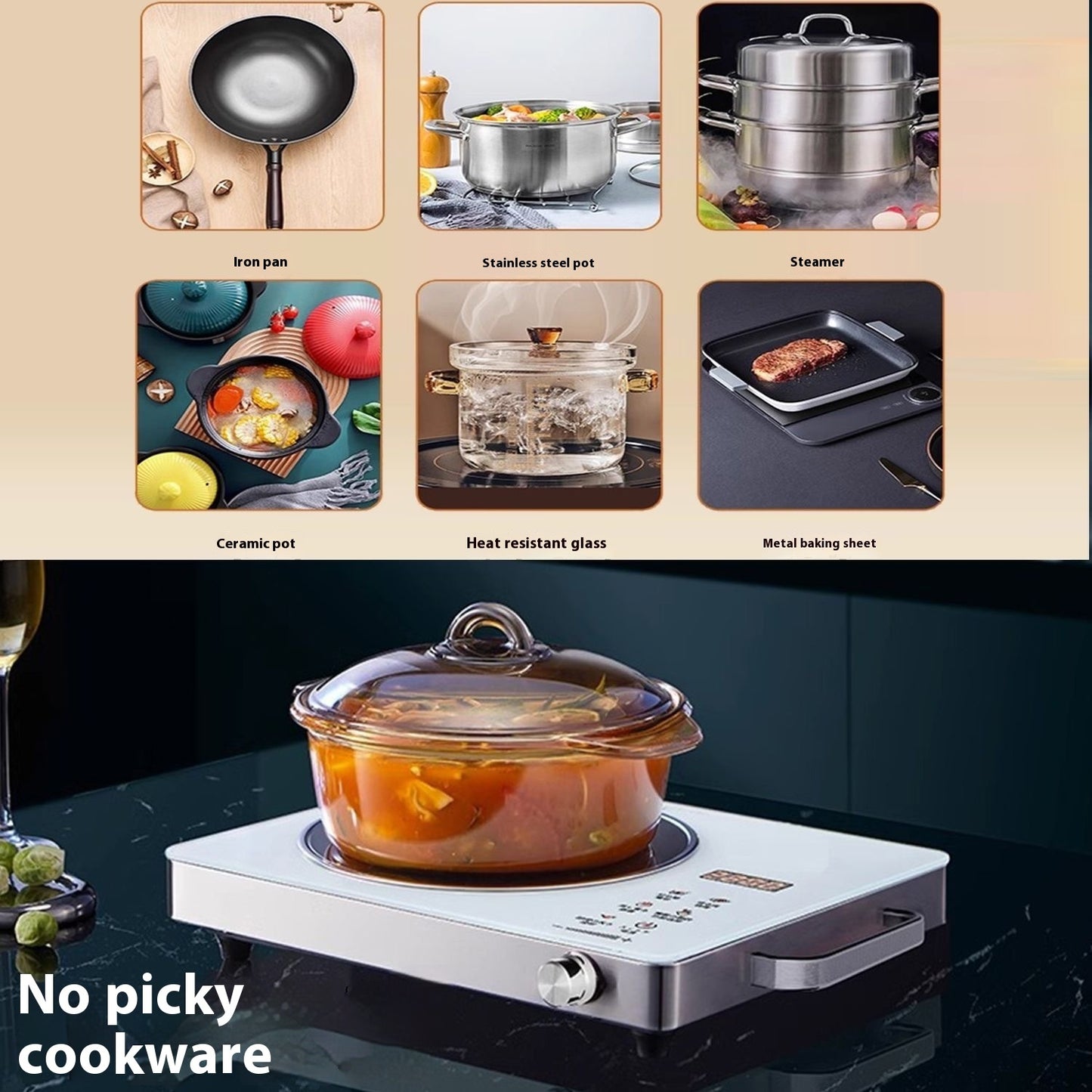 Electric Ceramic Stove Household High-power Microcrystalline